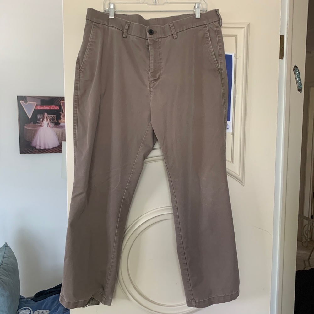 Haggar Straight Fit Cotton/Poly/Spandex Pants
